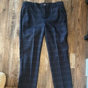 Democracy Dark Blue Checkered Trousers